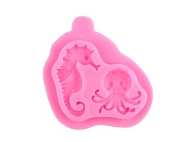 Molde silicona caballito y pulpo